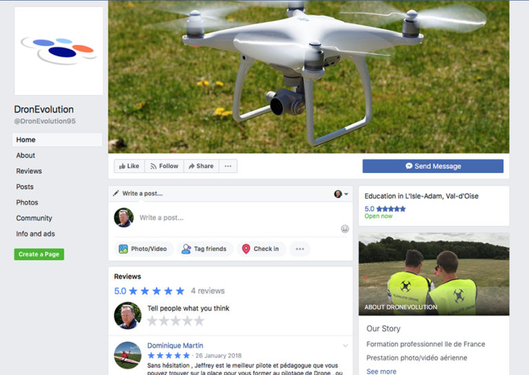 Dronevolution sur Facebook